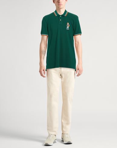 Man Polo shirt Green Size M Cotton