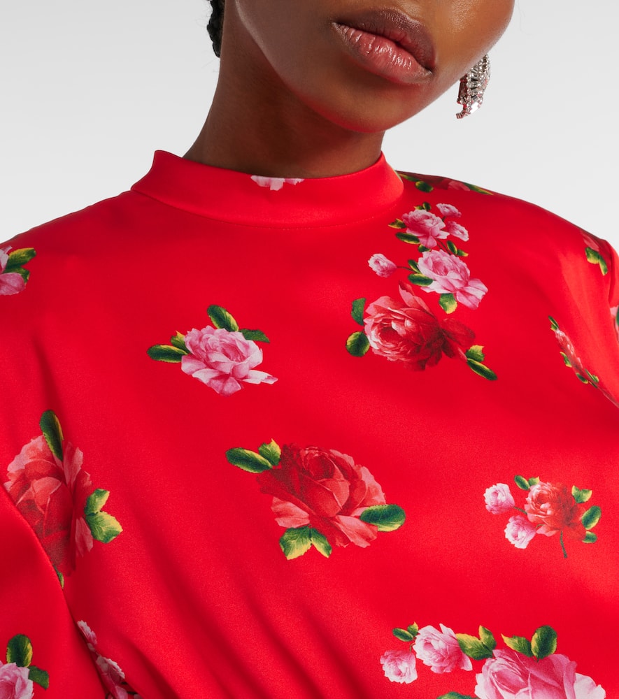 Floral silk gown