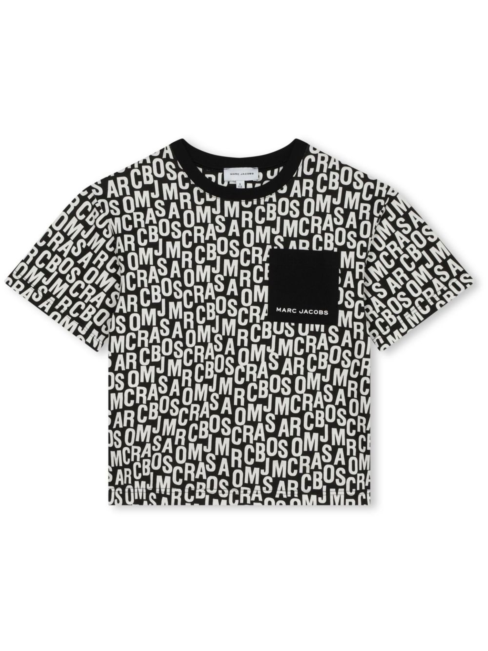Monogram-patterned t-shirt - Black