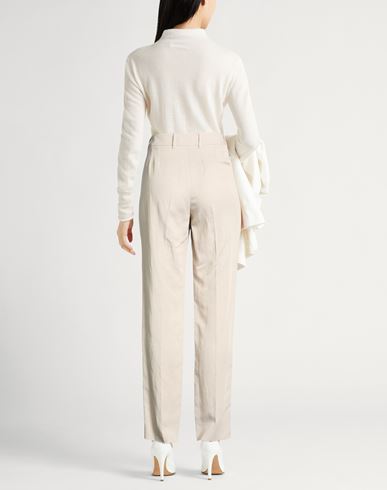 Woman Pants Platinum Size 8 Viscose, Linen, Cotton