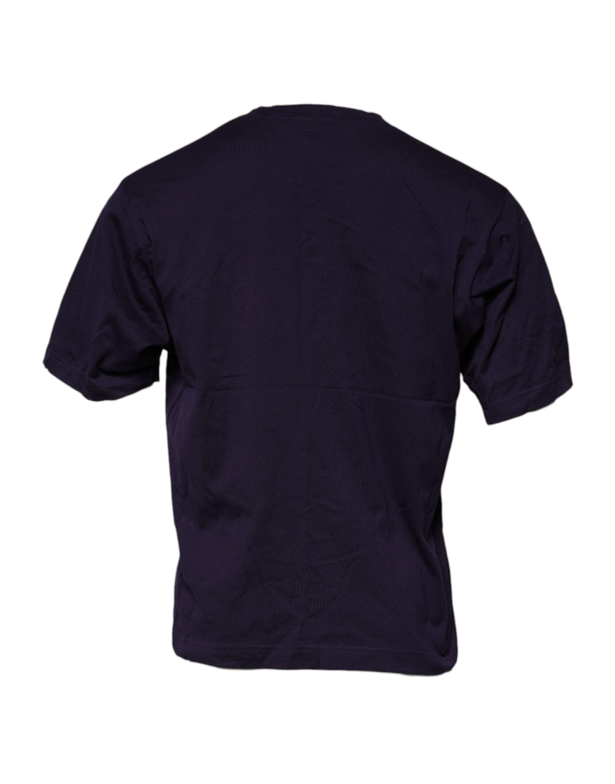 Logo-Print Cotton Crew Neck T-Shirt — Purple