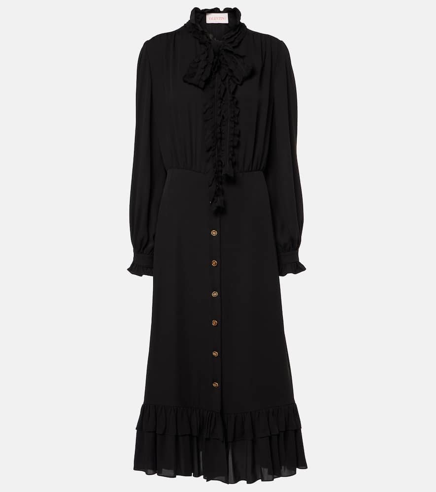 Silk georgette midi dress