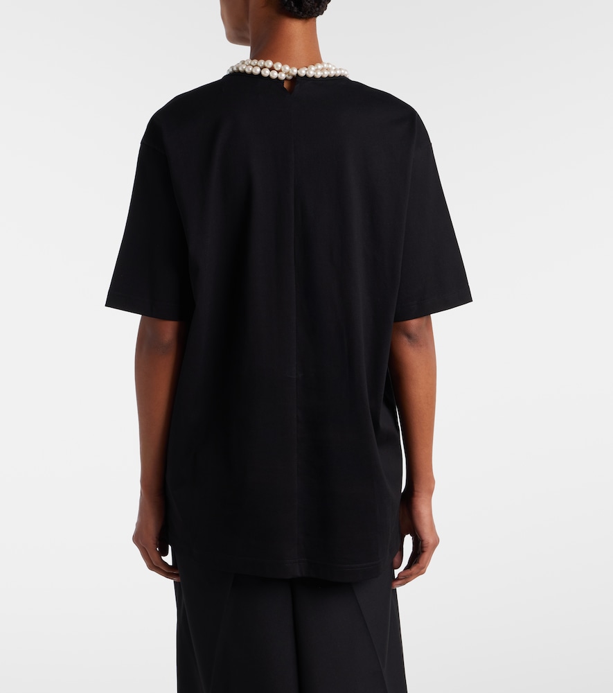 Oversized embellished cotton T-shirt