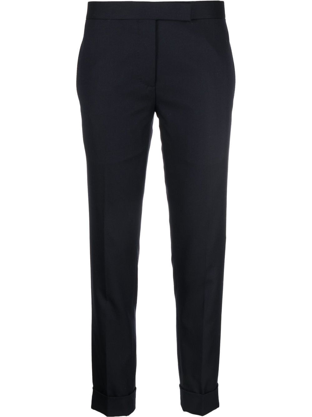 Cropped tailored trousers - Blue