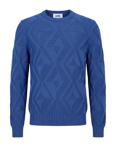 Man Sweater Azure Size 36 Merino Wool