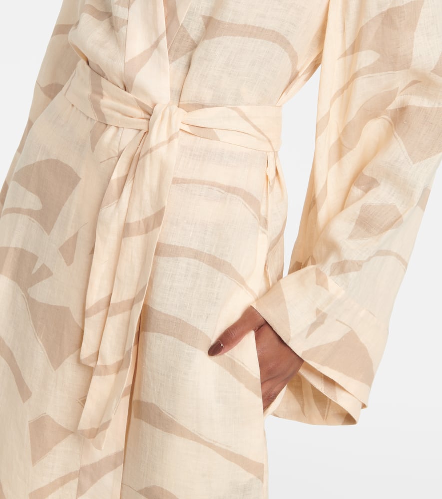 Johanna Ortiz Printed linen beach cover-up