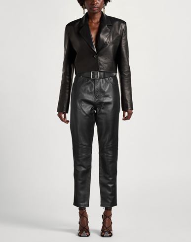 Woman Pants Black Size 8 Sheepskin