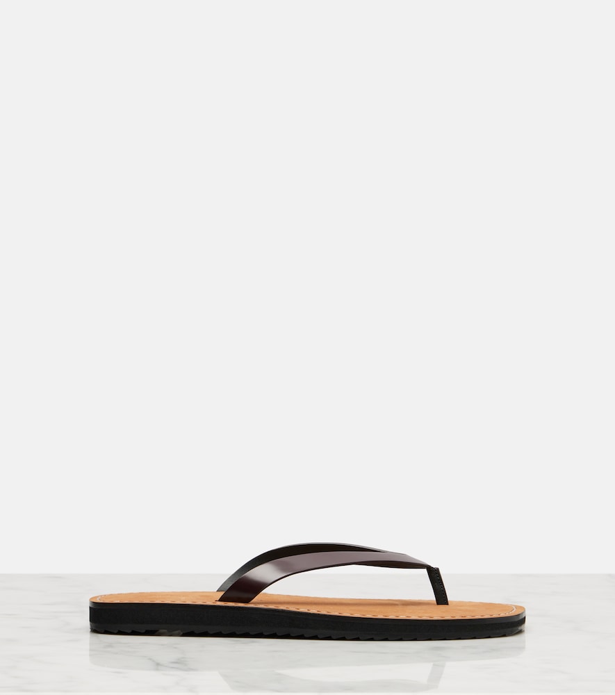 City leather thong sandals