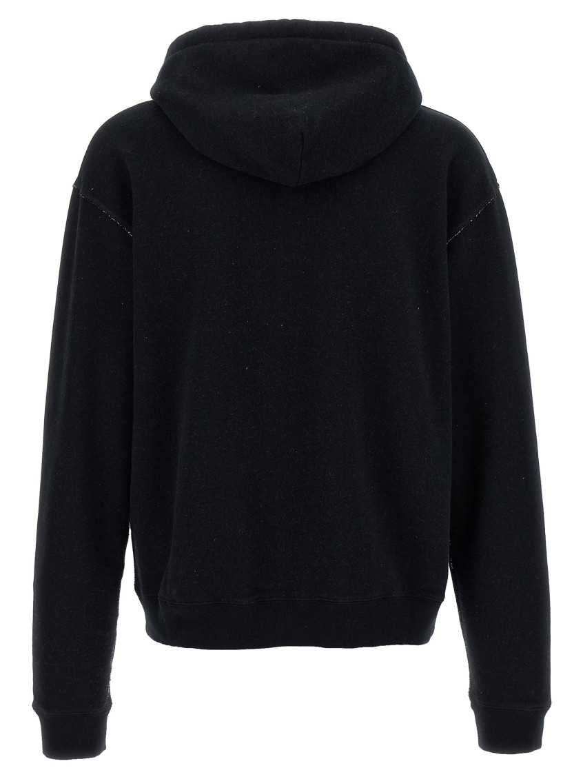 Printed Hoodie Sweatshirt Black