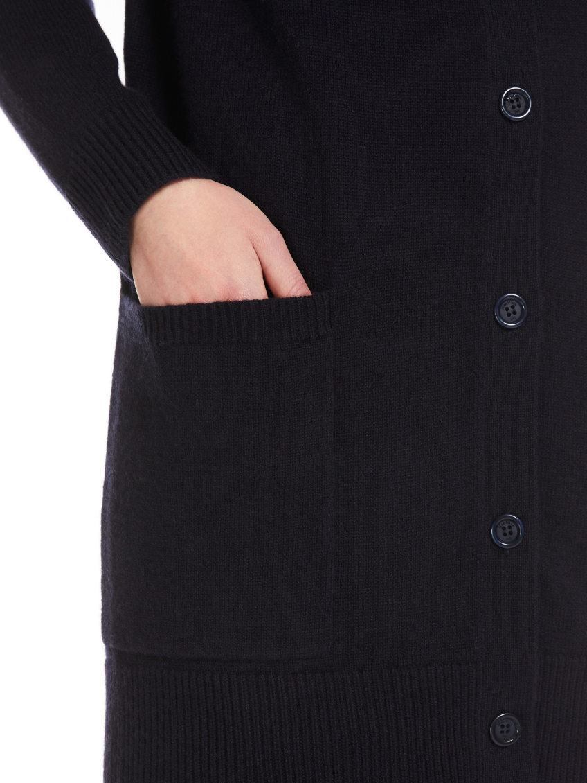 Navy Blue Villar Wool Cardigan