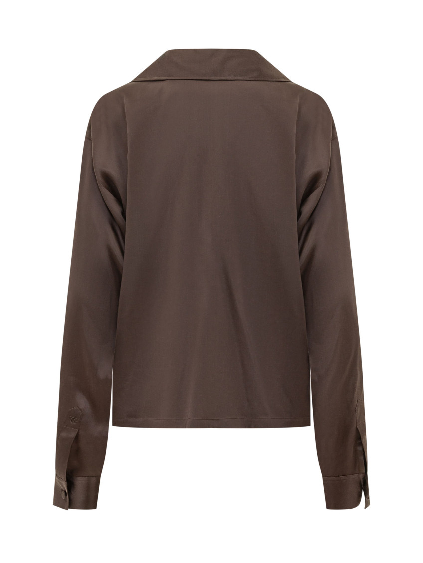 Silk Satin Polo Shirt