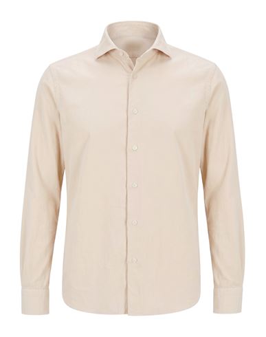 Man Shirt Beige Size 16 Cotton