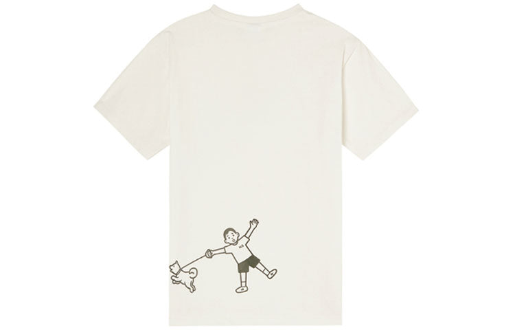 X Noritake Crossover Small Printing Sports Short Sleeve Couple Style White