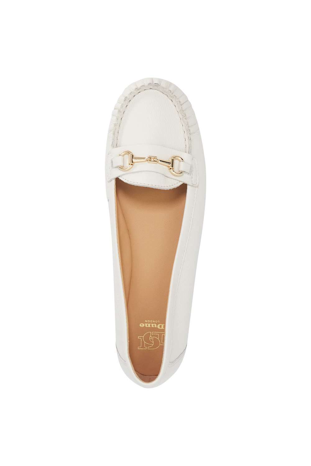 Dune London Women's 'Guno' Leather Loafers in White