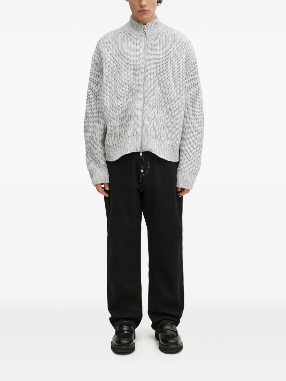 Zip-up cardigan - Grey