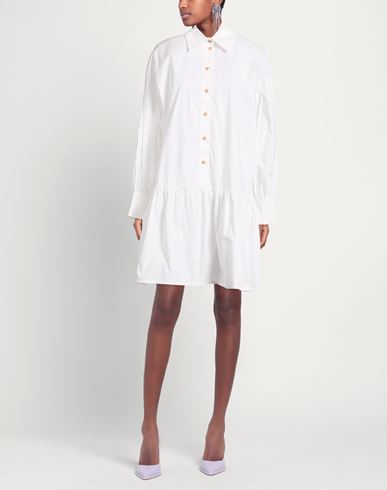Woman Mini dress White Size 4 Cotton