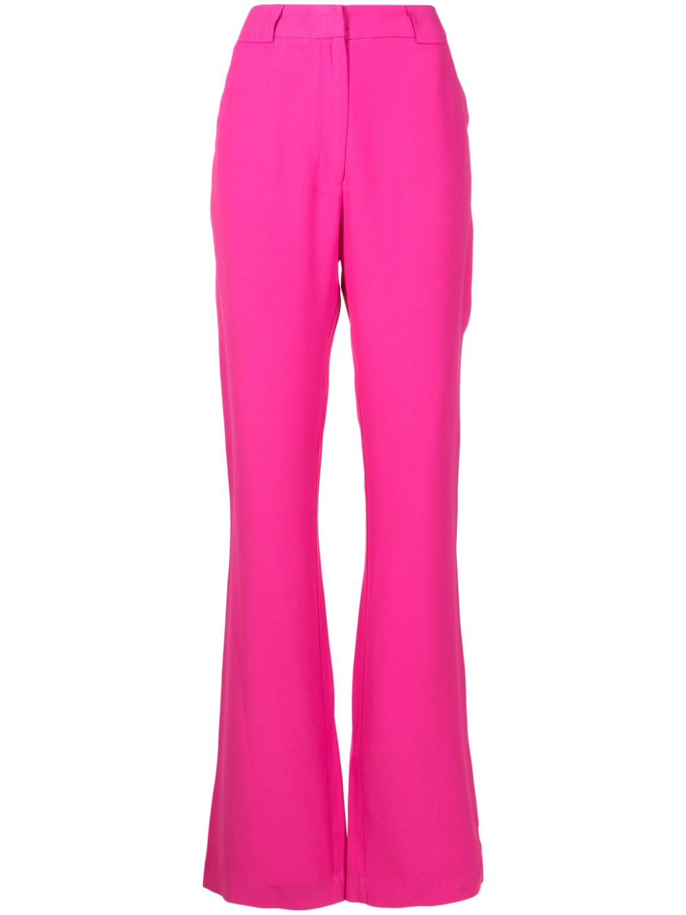 Ava crepe flared trousers - Pink