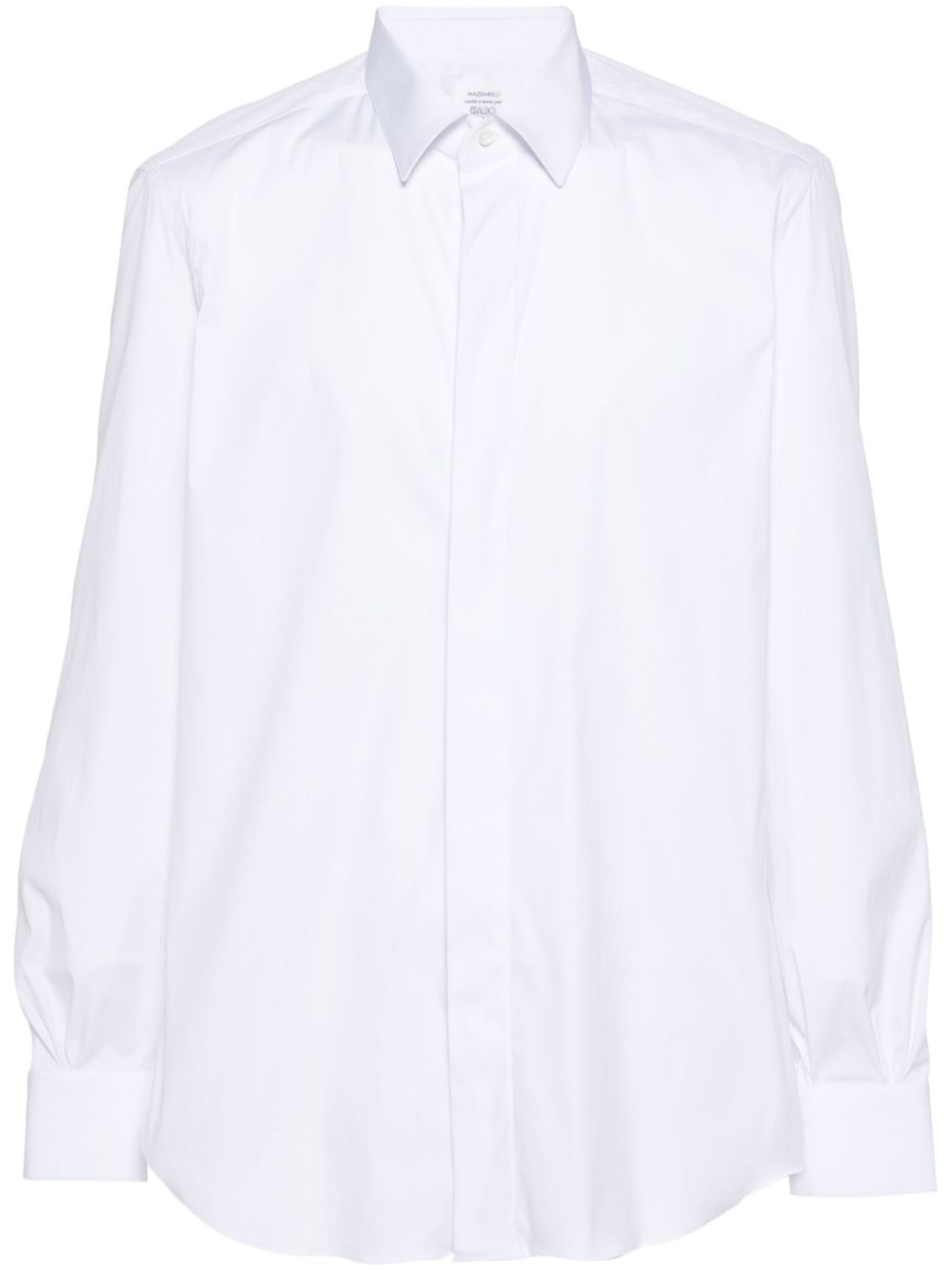 Classic-collar poplin shirt - White