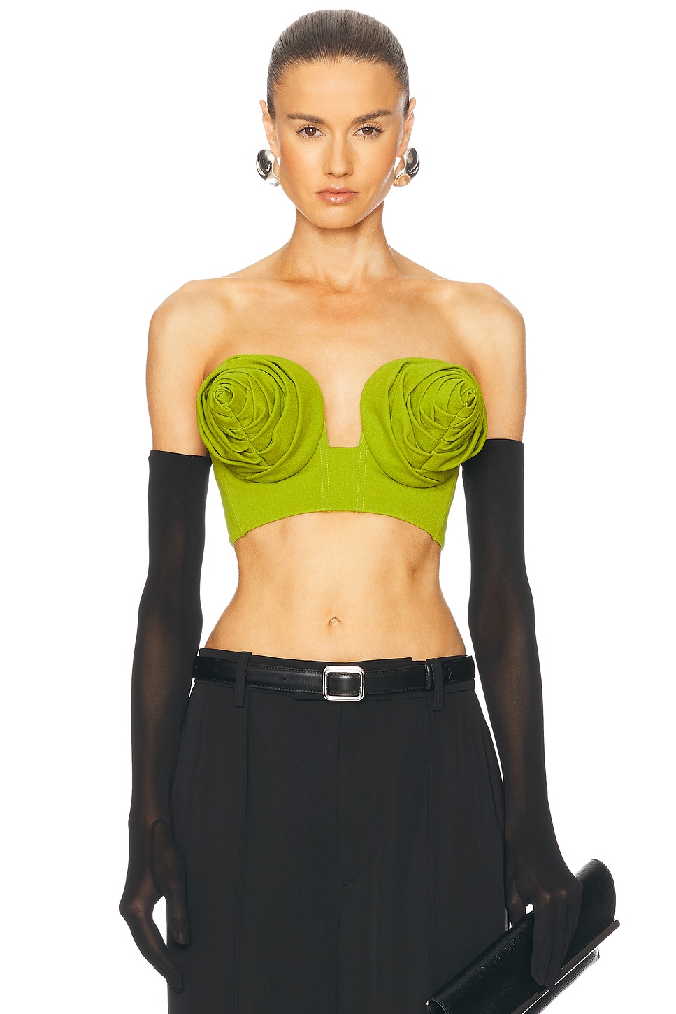 Jean Paul Gaultier Conic Cup Bra Top in Acid Green - Green.  36 also in