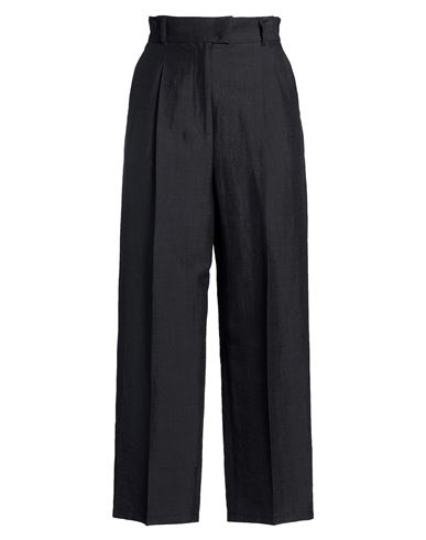 Woman Pants Charcoal Size 2 Linen, Silk, Polyamide