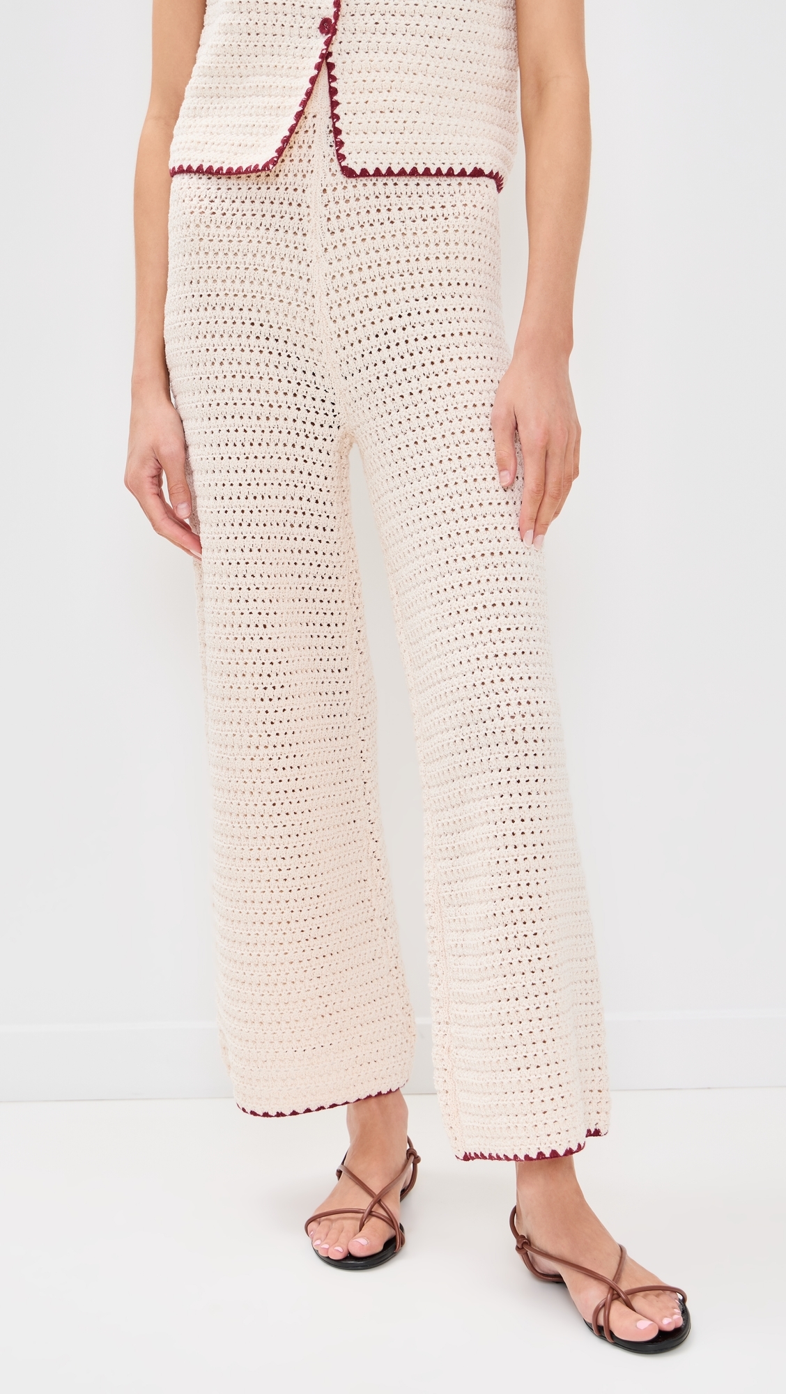 Stella Crochet Pants Cream