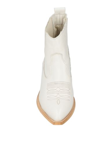 Ovyé Woman Ankle boots White Size 10 Soft Leather