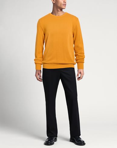Man Sweater Orange Size 44 Cotton
