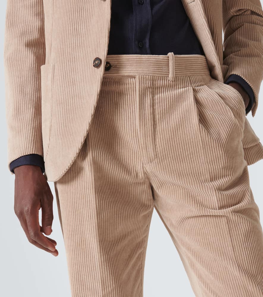 Cotton corduroy straight pants
