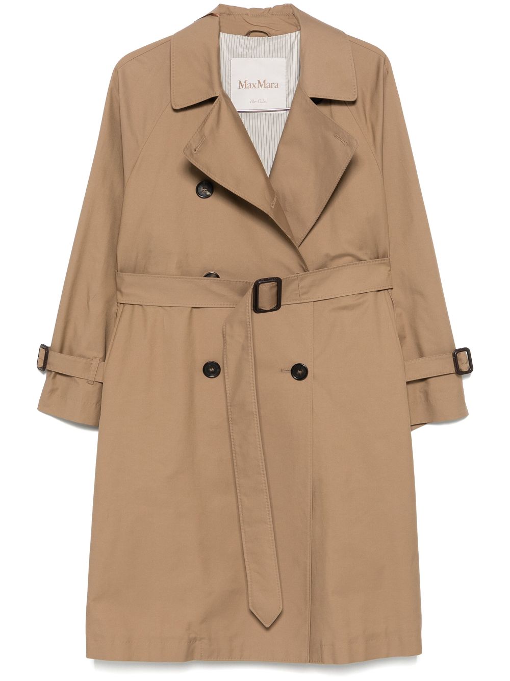 Gabardine-weave trench coat - Brown