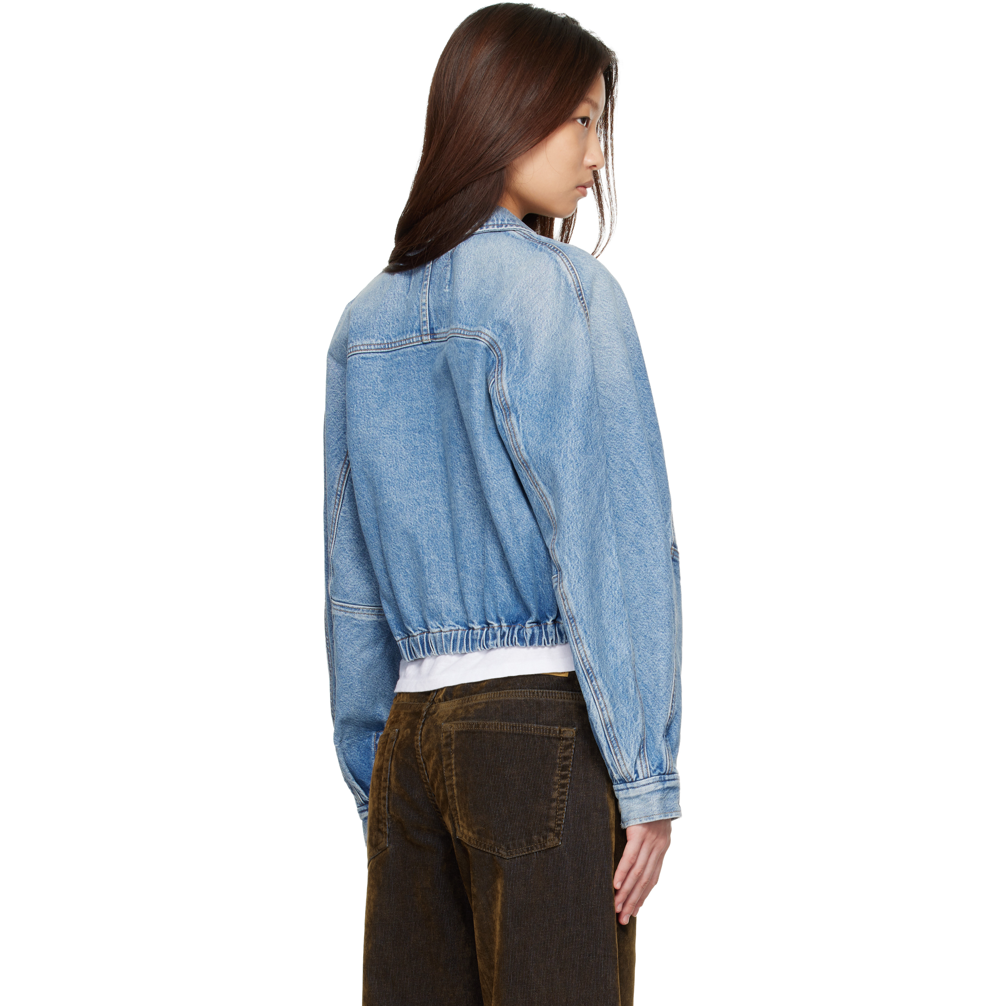 Blue Dixon Denim Bomber Jacket