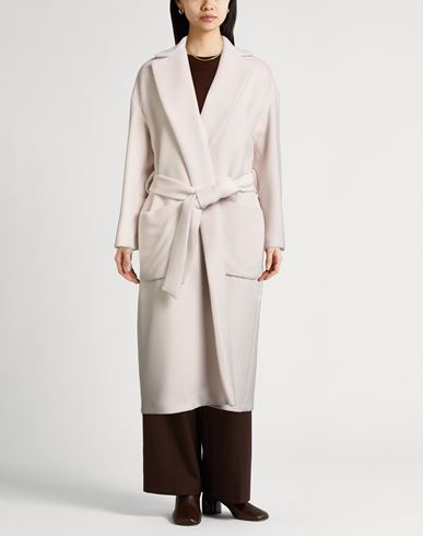 Woman Coat Light pink Size 8 Alpaca wool, Wool, Metal