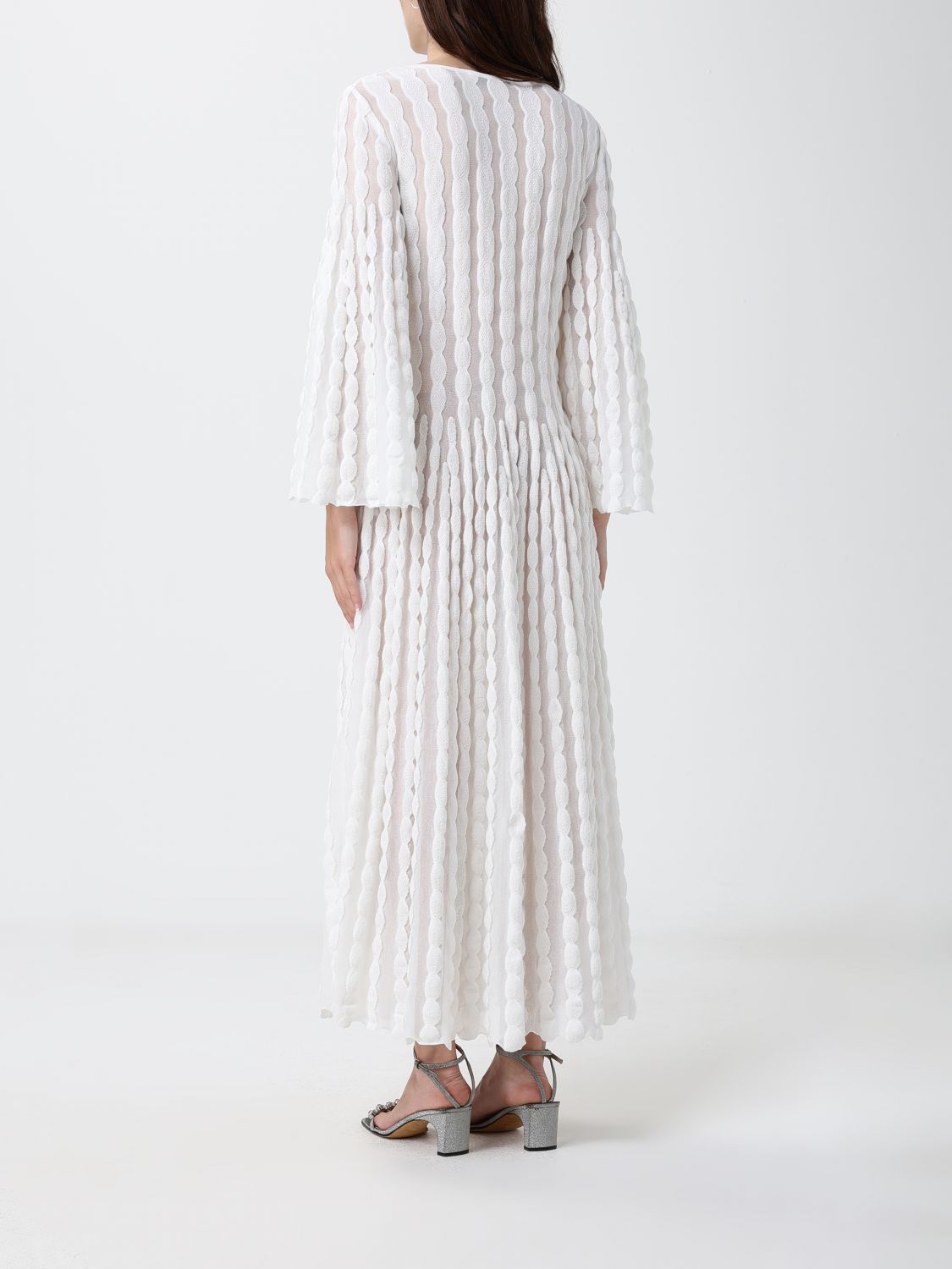 Long-Sleeved Knit Cotton-Blend Midi Dress