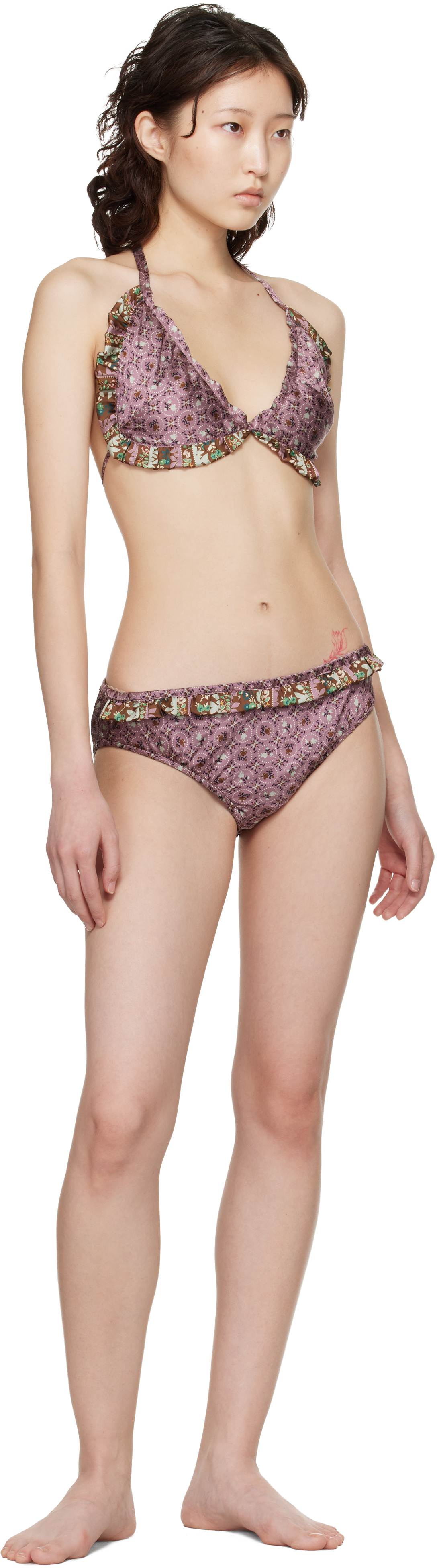 Purple Satin Bikini