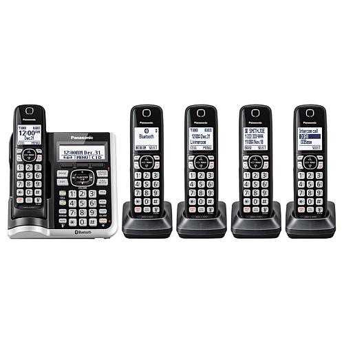 5 Cordless Handset Set with Call Block & Link to Cell