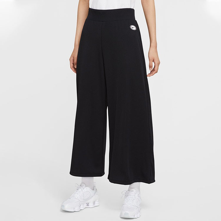 (WMNS) Sportswear Ribbed Knitting Trousers Black