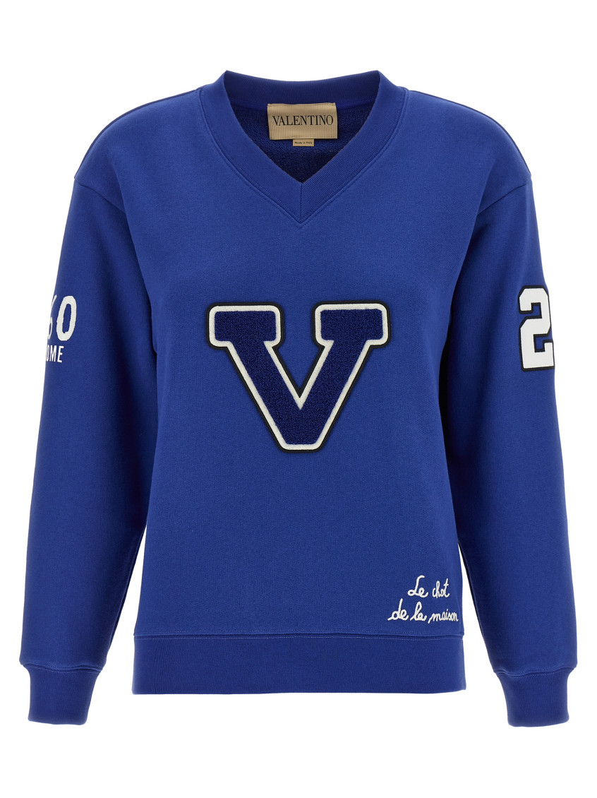 Valentino Garavani - Chat De La Maison Sweatshirt Blue