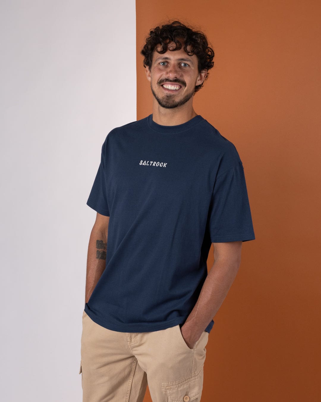 Saltrock Yin Yang Sun Mens Short Sleeve T-Shirt in Blue