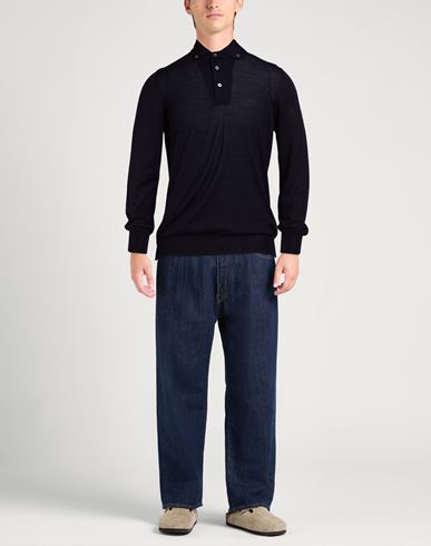 Man Sweater Midnight blue Size 40 Virgin Wool