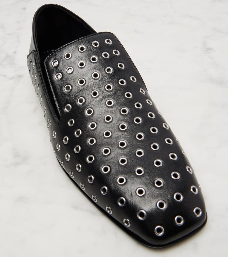 Eliot embellished leather slip-on shoes