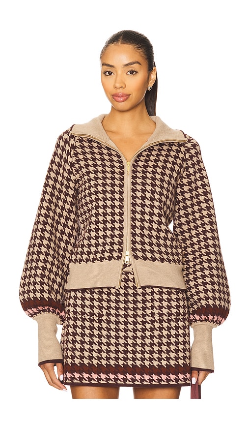 Cara Cara Lyss Jacket in Houndstooth Multi Taupe. XS also in L, M