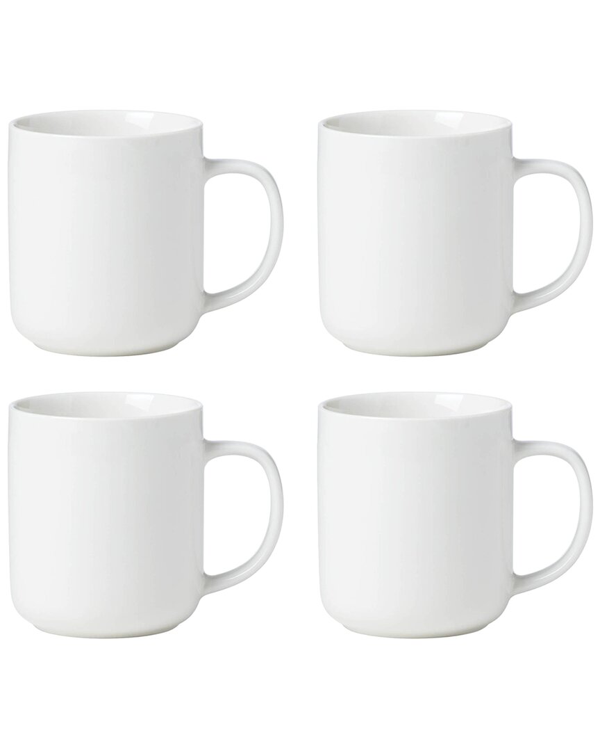 Set Of 4 24 Seven White Mugs