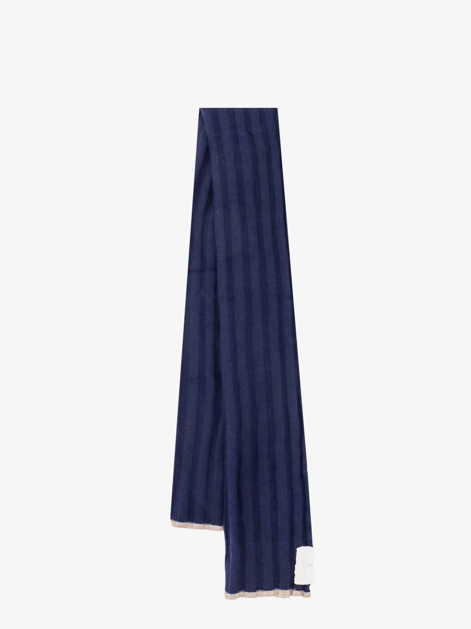 Ribbed knit scarf - Blue