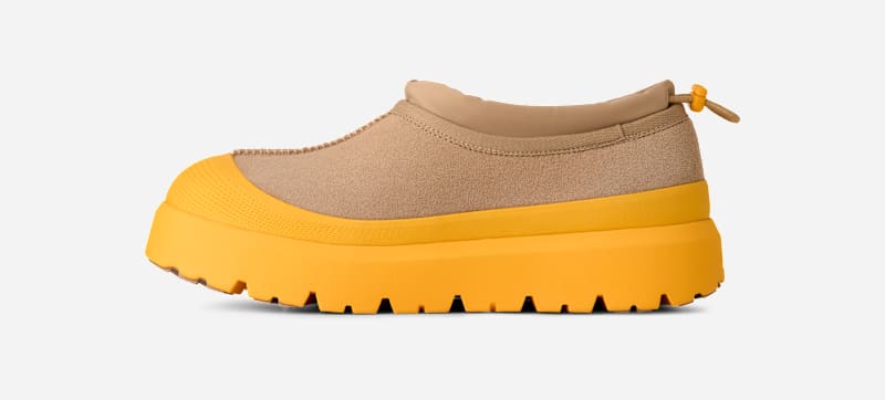 ® Men's Tasman Weather Hybrid Suede Clogs Cold Weather Boots in Mustard Seed/Summer Wheat