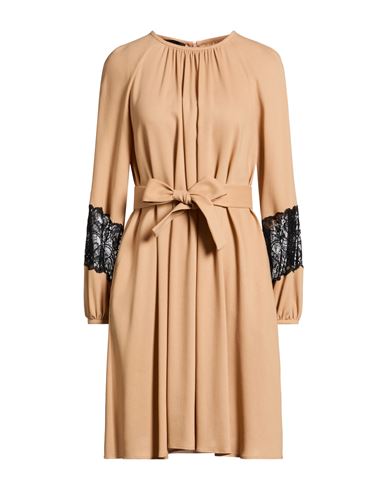 Woman Mini dress Camel Size 6 Lyocell, Viscose, Wool