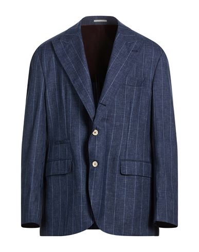 Man Blazer Blue Size 38 Virgin Wool