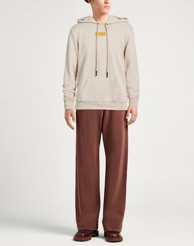 Felpa Man Sweatshirt Ivory Size L Cotton, Polyester