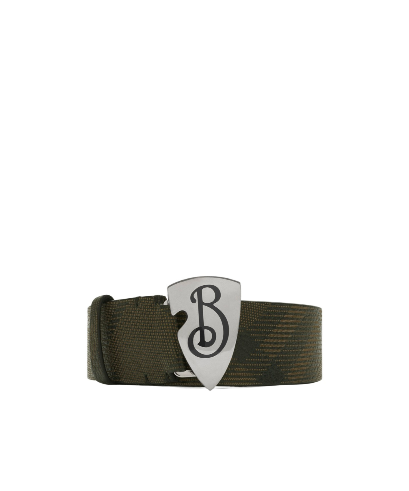B Shield checked belt