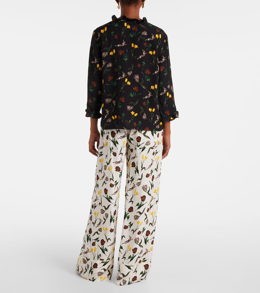Ruffled floral top