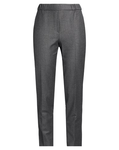 Woman Pants Charcoal Size 4 Virgin Wool, Viscose, Polyester, Elastane