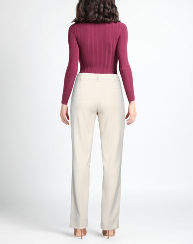 Woman Pants Cream Size 10 Polyester, Elastane
